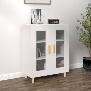 High Gloss White Sideboard 69.5x34x90 cm | HipoMarket