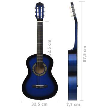 Blue 1/2 Classical Guitar for Beginners & Kids - Hipomarket