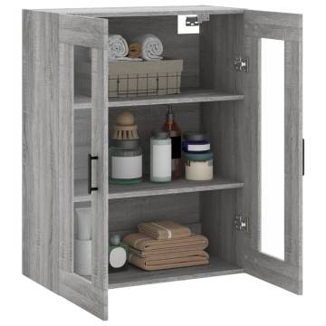 Wall Mounted Cabinet Grey Sonoma - Elegant & Space Saving