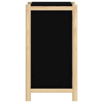 Stylish Black Sideboard - 62x38x70 cm Engineered Wood