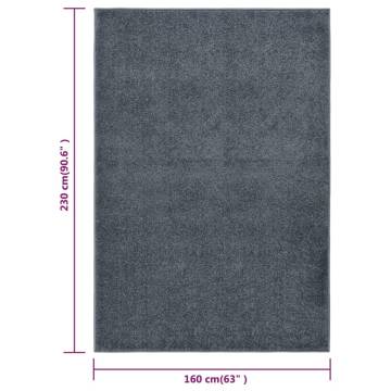 Rug Short Pile 160x230 cm Anthracite | Elegant Floor Decoration