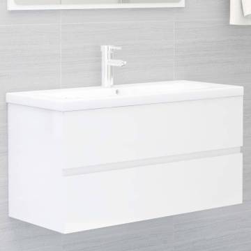 High Gloss White Sink Cabinet - Durable Storage Solution