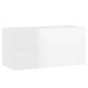 High Gloss White Sink Cabinet - Durable Storage Solution