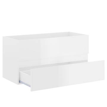 High Gloss White Sink Cabinet - Durable Storage Solution