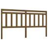 Solid Wood Pine Bed Headboard - Honey Brown 206x4x100 cm