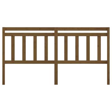 Solid Wood Pine Bed Headboard - Honey Brown 206x4x100 cm