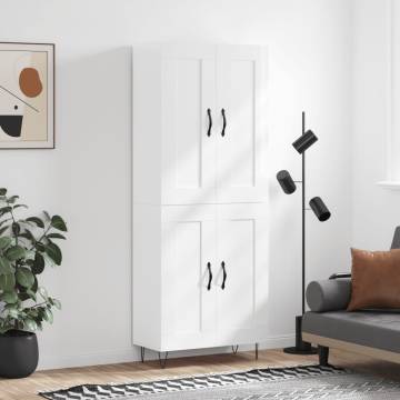 Highboard High Gloss White - Stylish Storage Solution