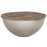 Bowl Shaped Coffee Table Ø60 cm Solid Mango Wood Colour grey Size 60 x 30 cm Quantity in Package 1 