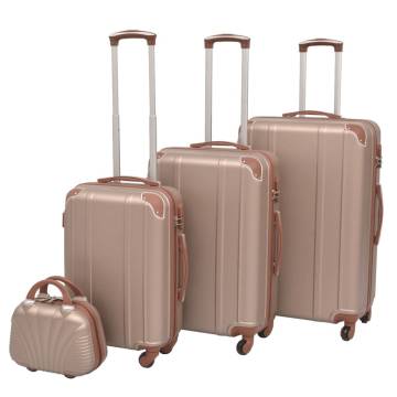 Four Piece Hardcase Trolley Set - Champagne | HipoMarket