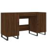 Elegant Brown Oak Desk - 140x50x75 cm | Hipomarket UK