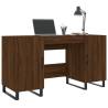 Elegant Brown Oak Desk - 140x50x75 cm | Hipomarket UK