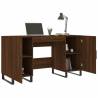 Elegant Brown Oak Desk - 140x50x75 cm | Hipomarket UK