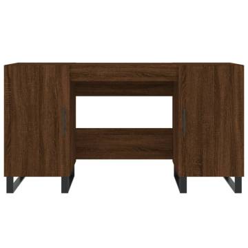 Elegant Brown Oak Desk - 140x50x75 cm | Hipomarket UK