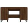 Elegant Brown Oak Desk - 140x50x75 cm | Hipomarket UK