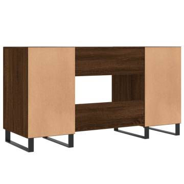 Elegant Brown Oak Desk - 140x50x75 cm | Hipomarket UK