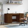 Desk Brown Oak 140x50x75 cm Engineered Wood Colour brown oak 