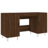 Elegant Brown Oak Desk - 140x50 cm - Functional & Stylish