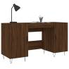 Elegant Brown Oak Desk - 140x50 cm - Functional & Stylish