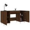 Elegant Brown Oak Desk - 140x50 cm - Functional & Stylish