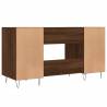 Elegant Brown Oak Desk - 140x50 cm - Functional & Stylish