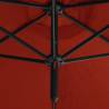 Double Parasol with Steel Pole - Terracotta 600 cm | HipoMarket