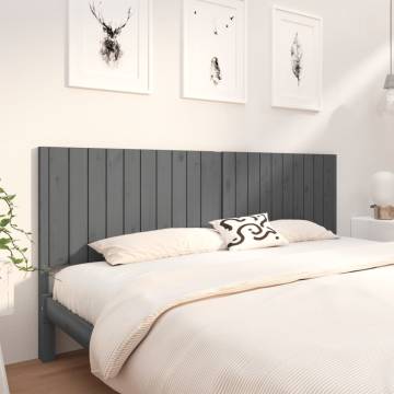 Stylish Grey Bed Headboard - Solid Pine | Hipomarket UK