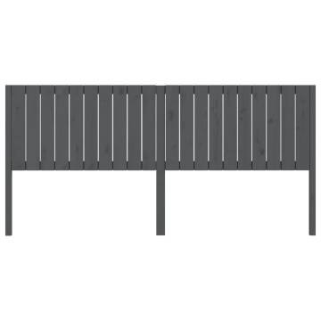 Stylish Grey Bed Headboard - Solid Pine | Hipomarket UK