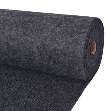 Exhibition Carpet Rib 1.2x15 m Anthracite - Durable & Versatile