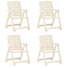 Stylish Garden Chairs Set - 4 pcs White Plastic Chairs