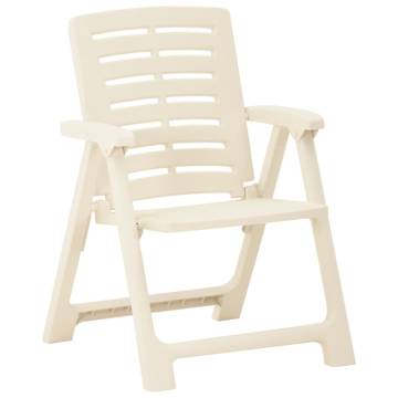 Stylish Garden Chairs Set - 4 pcs White Plastic Chairs