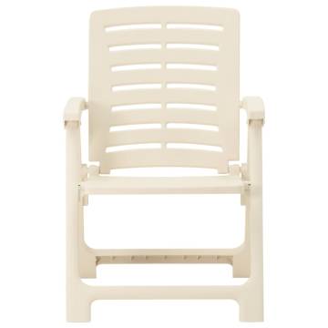 Stylish Garden Chairs Set - 4 pcs White Plastic Chairs