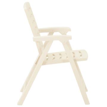 Stylish Garden Chairs Set - 4 pcs White Plastic Chairs