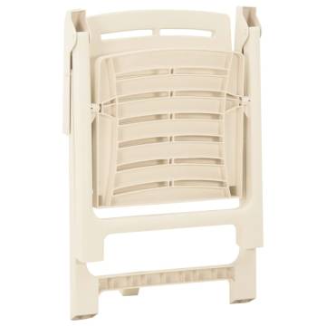 Stylish Garden Chairs Set - 4 pcs White Plastic Chairs