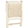 Stylish Garden Chairs Set - 4 pcs White Plastic Chairs