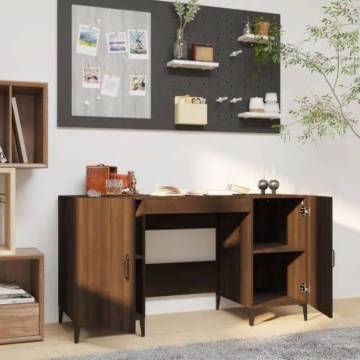 Brown Oak Desk 140x50 cm – Durable and Stylish for Your Office