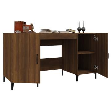 Brown Oak Desk 140x50 cm – Durable and Stylish for Your Office