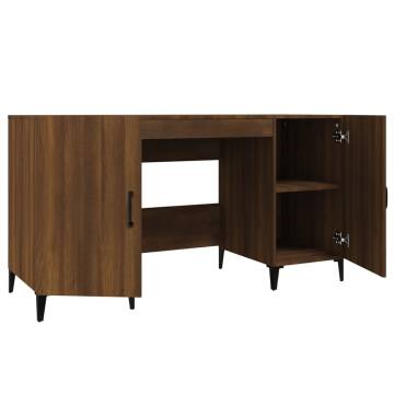 Brown Oak Desk 140x50 cm – Durable and Stylish for Your Office