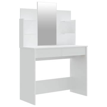 Dressing Table with Mirror White 96x40x142 cm - Hipomarket UK