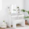 Dressing Table with Mirror White 96x40x142 cm - Hipomarket UK