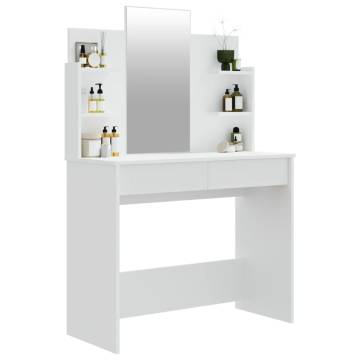 Dressing Table with Mirror White 96x40x142 cm - Hipomarket UK