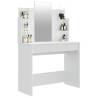 Dressing Table with Mirror White 96x40x142 cm - Hipomarket UK