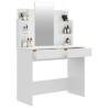 Dressing Table with Mirror White 96x40x142 cm - Hipomarket UK