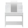 Dressing Table with Mirror White 96x40x142 cm - Hipomarket UK