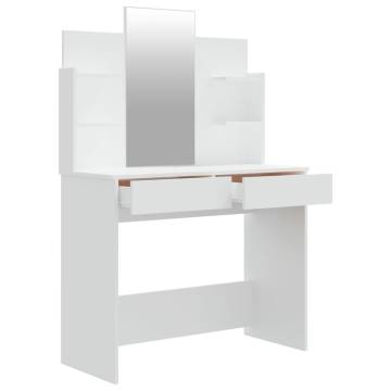 Dressing Table with Mirror White 96x40x142 cm - Hipomarket UK