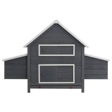 Durable Grey Chicken Coop - 157x97x110 cm - Hipomarket