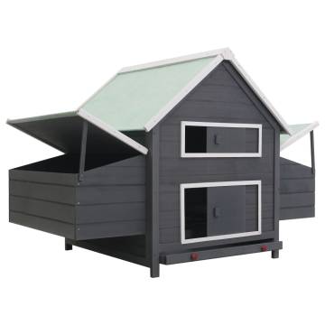 Durable Grey Chicken Coop - 157x97x110 cm - Hipomarket