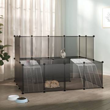 Small Animal Cage Black 143x107 cm | Safe & Spacious Home