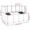 Small Animal Cage Black 143x107 cm | Safe & Spacious Home