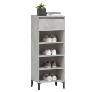 Shoe Rack Concrete Grey 40x36x105 cm | Durable & Stylish