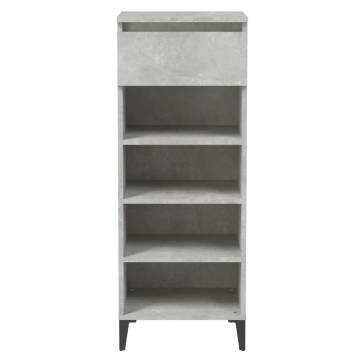 Shoe Rack Concrete Grey 40x36x105 cm | Durable & Stylish